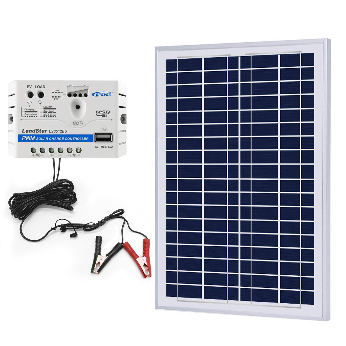 ACOPower 25W Off-grid Solar Kits, 5A charge controller with SAE