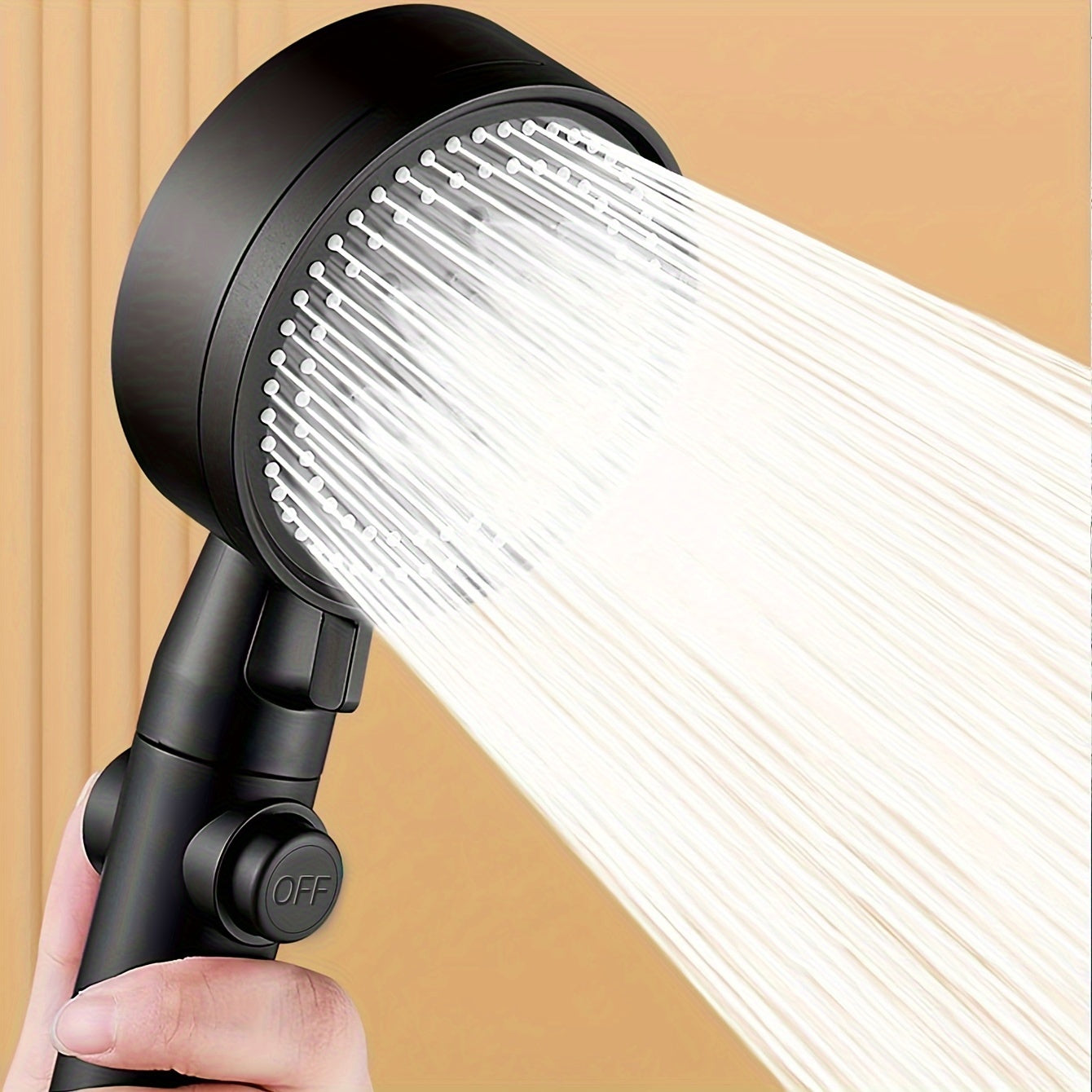 High Pressure 5Function Shower Head with OnOff Button