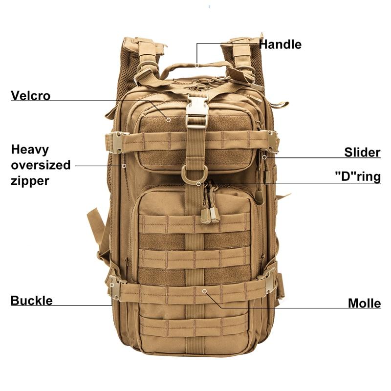 Outdoor Military Rucksacks 1000D Nylon 30L Waterproof Tactical